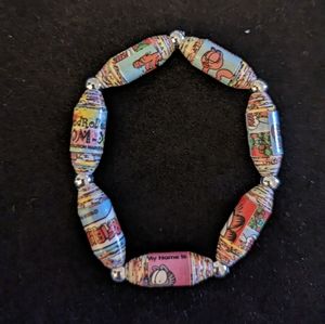 GARFIELD. Very Rare. 1990's  Handcrafted Comic Strip Bracelet